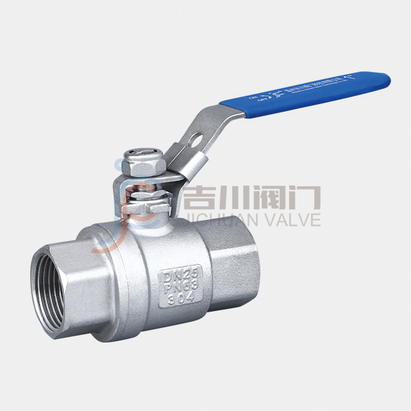 Two piece german standard ball valve